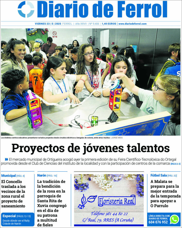 Portada de Diario de Ferrol (España)