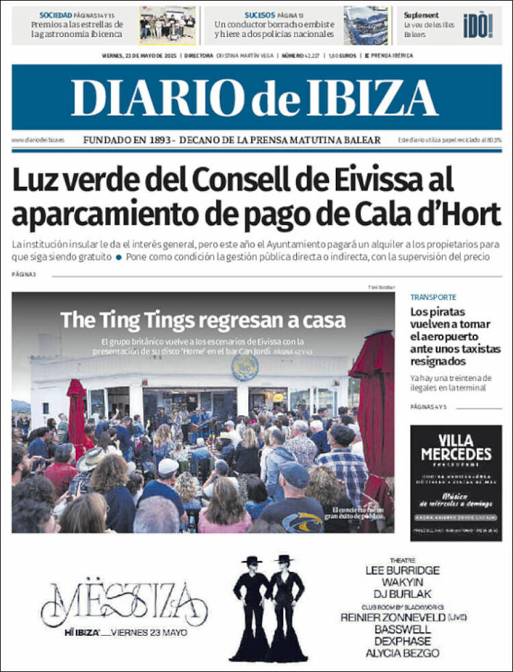 Portada de Diario de Ibiza (Espagne)