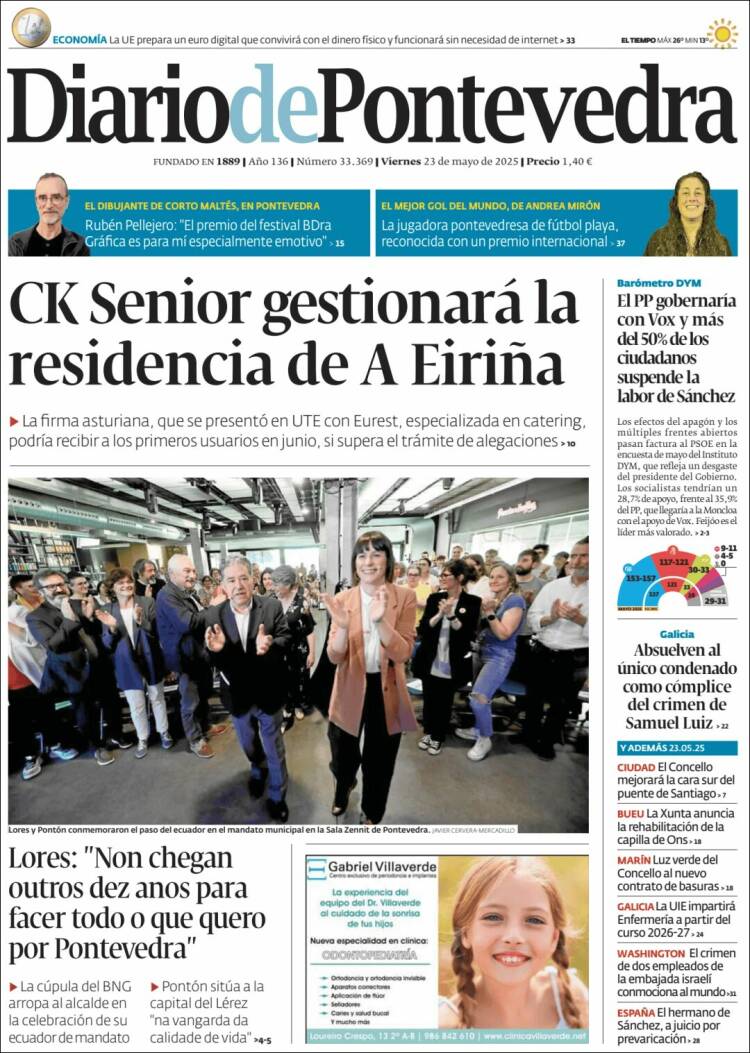 Portada de Diario de Pontevedra (España)
