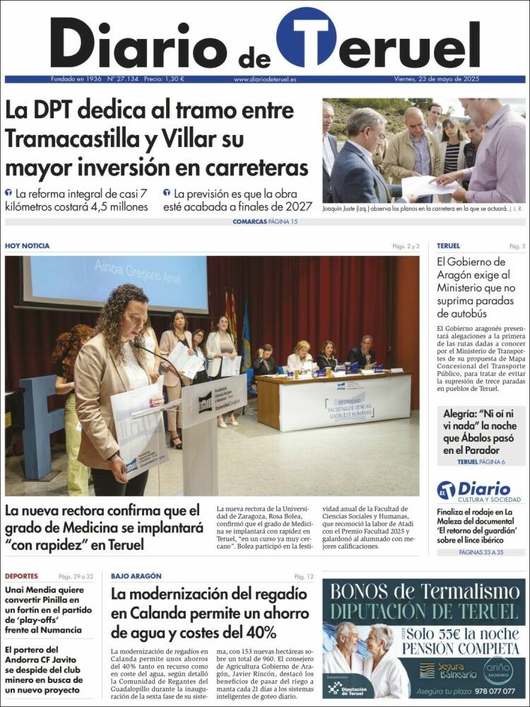 Portada de Diario de Teruel (España)