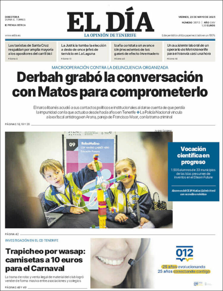 Portada de El Día (España)