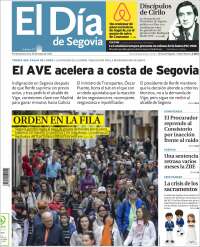 Portada de El Día de Segovia (España)
