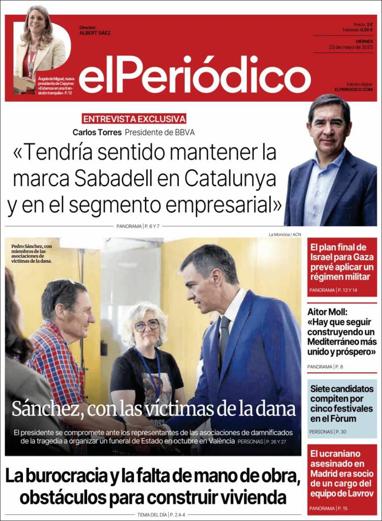Portada de El Periódico (España)