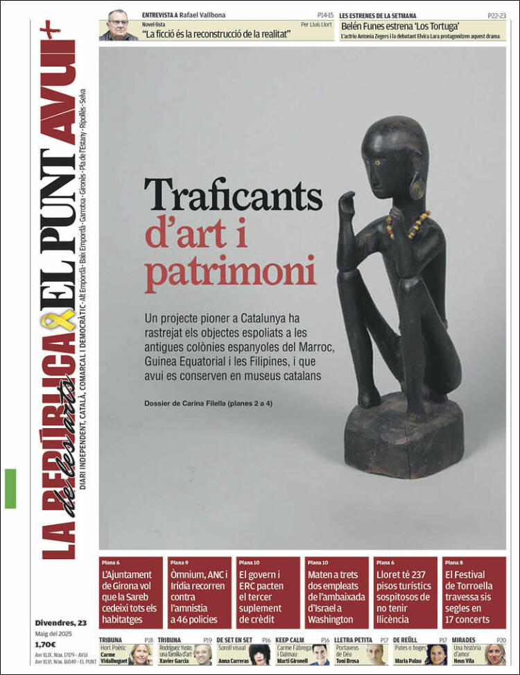Portada de El Punt Avui - Girona (España)