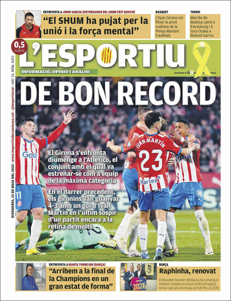 Portada de L'Esportiu : Girona (España)