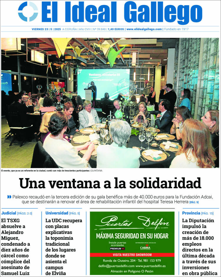 Portada de El Ideal Gallego (España)