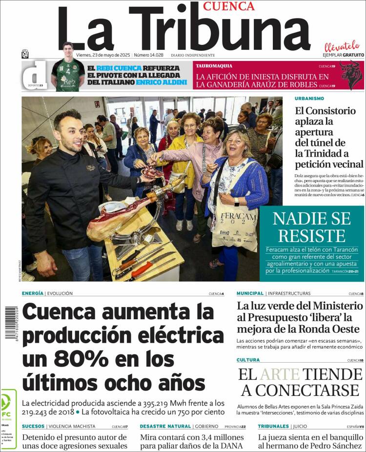 Portada de La Tribuna de Cuenca (España)