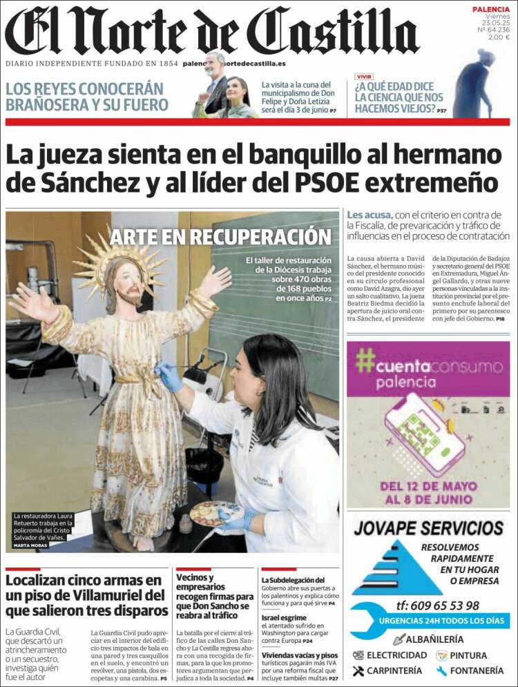 Portada de Norte de Castilla - Palencia (España)