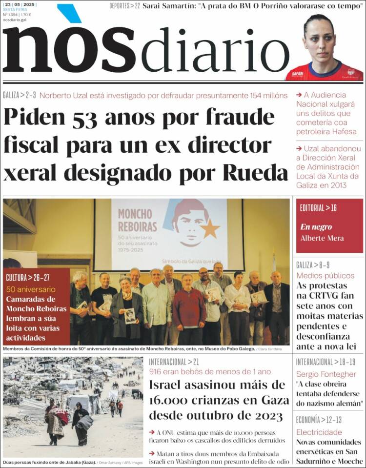 Portada de Nòs Diario (España)