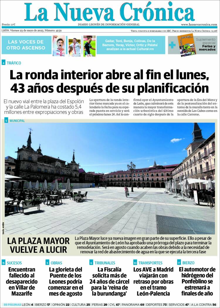Portada de La Nueva Crónica (España)
