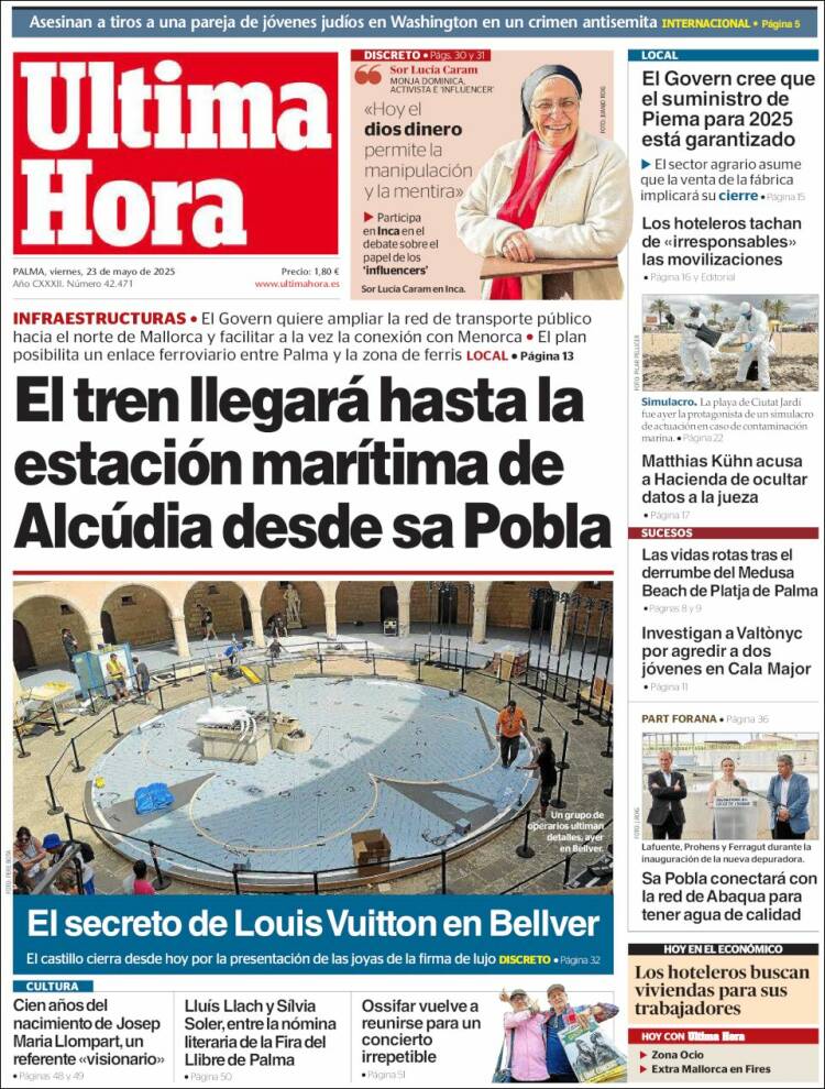 Portada de Última Hora (Espagne)