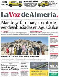 Portada de La Voz de Almería (España)