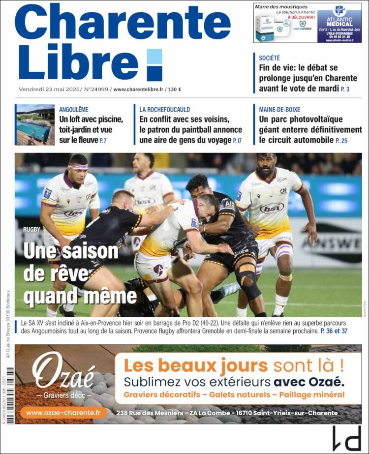 Portada de Charente Libre (France)