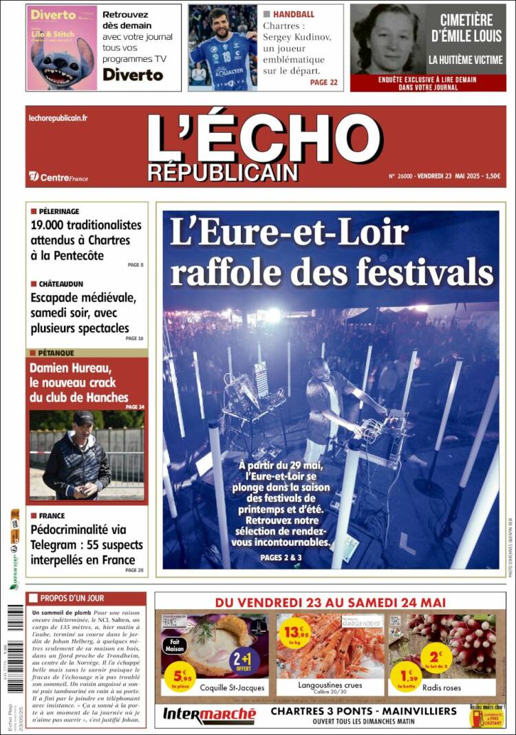 Portada de L'Echo Républicain (France)