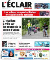 Portada de L'Eclair des Pyrénées (France)