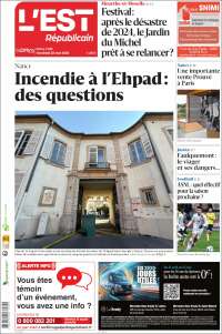 Portada de L'Est Republicain (France)