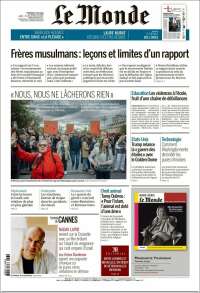 Portada de Le Monde (France)