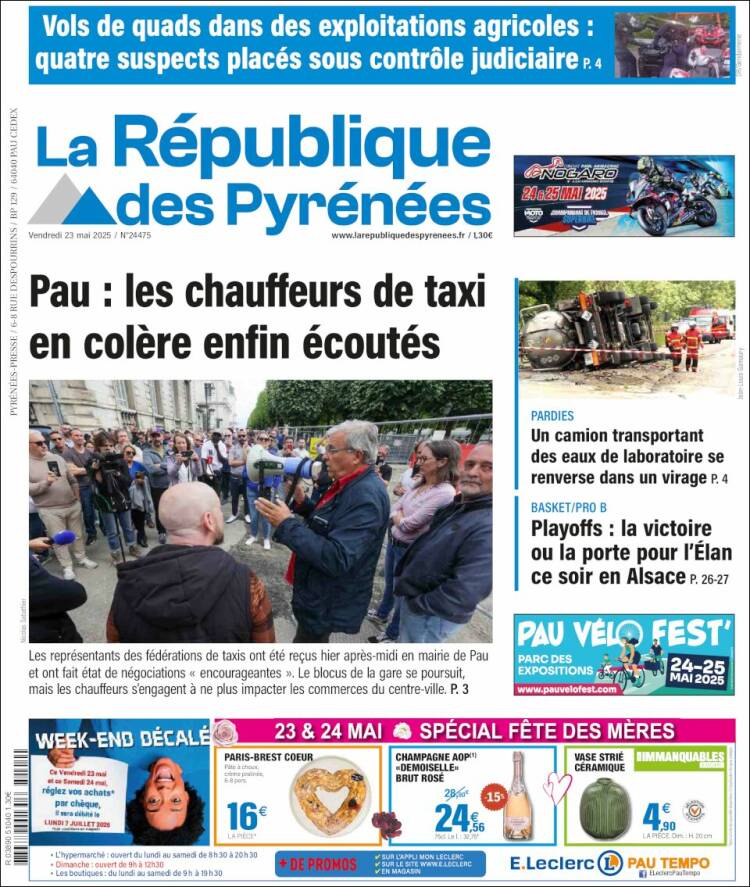 Portada de La République des Pyrénées (France)