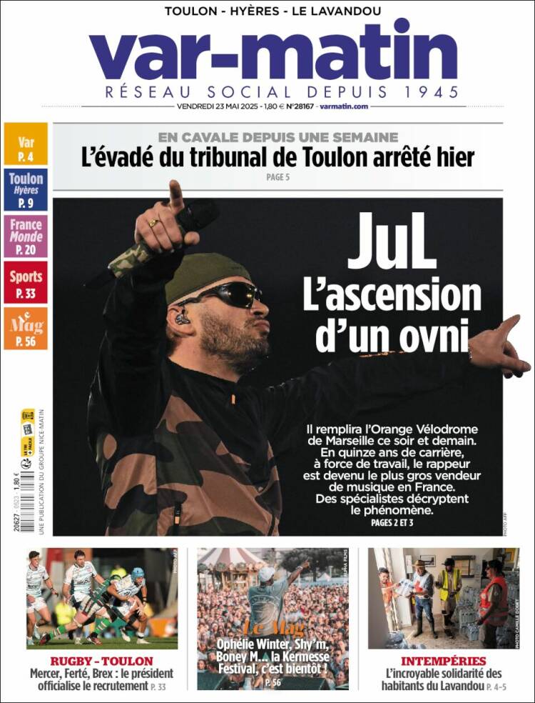 Portada de Var-Matin (France)