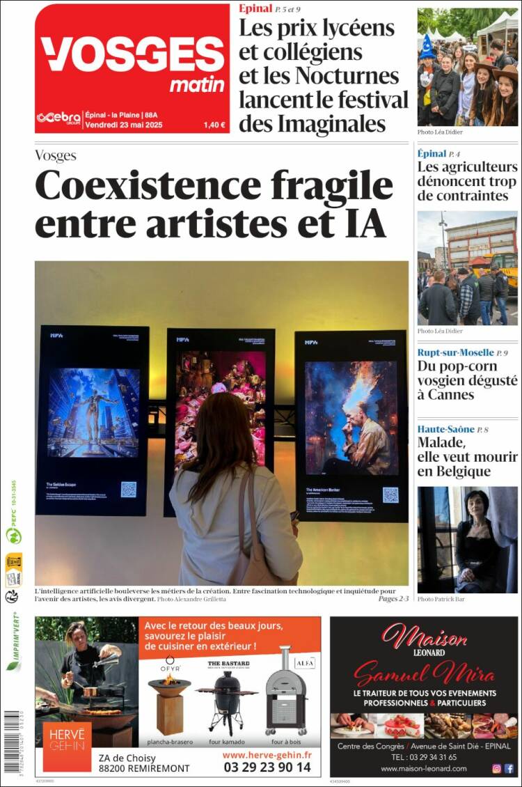 Portada de Vosges Matin (France)