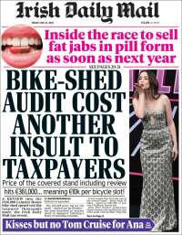 Portada de Irish Daily Mail (Irlande)