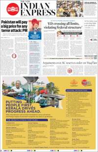 Portada de New Indian Express (Inde)