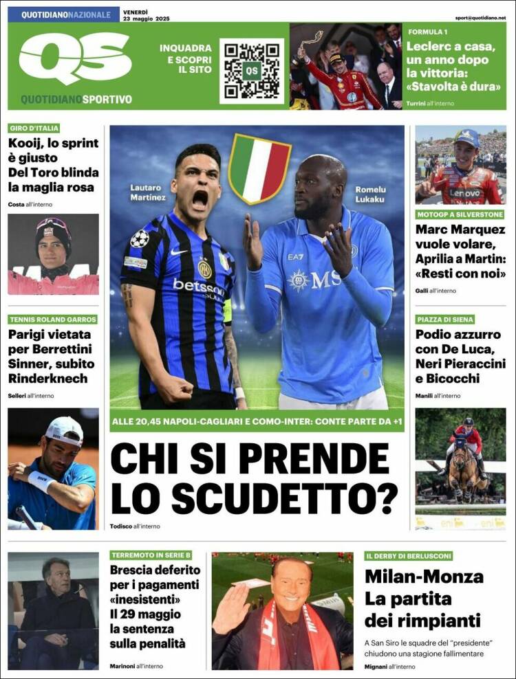 Portada de Quotidiano Sportivo (Italie)