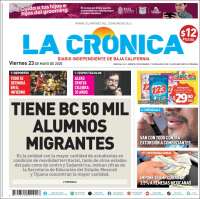 Portada de La Crónica de Baja California (Mexique)