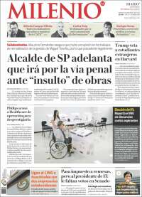 Portada de Milenio de Monterrey (Mexique)