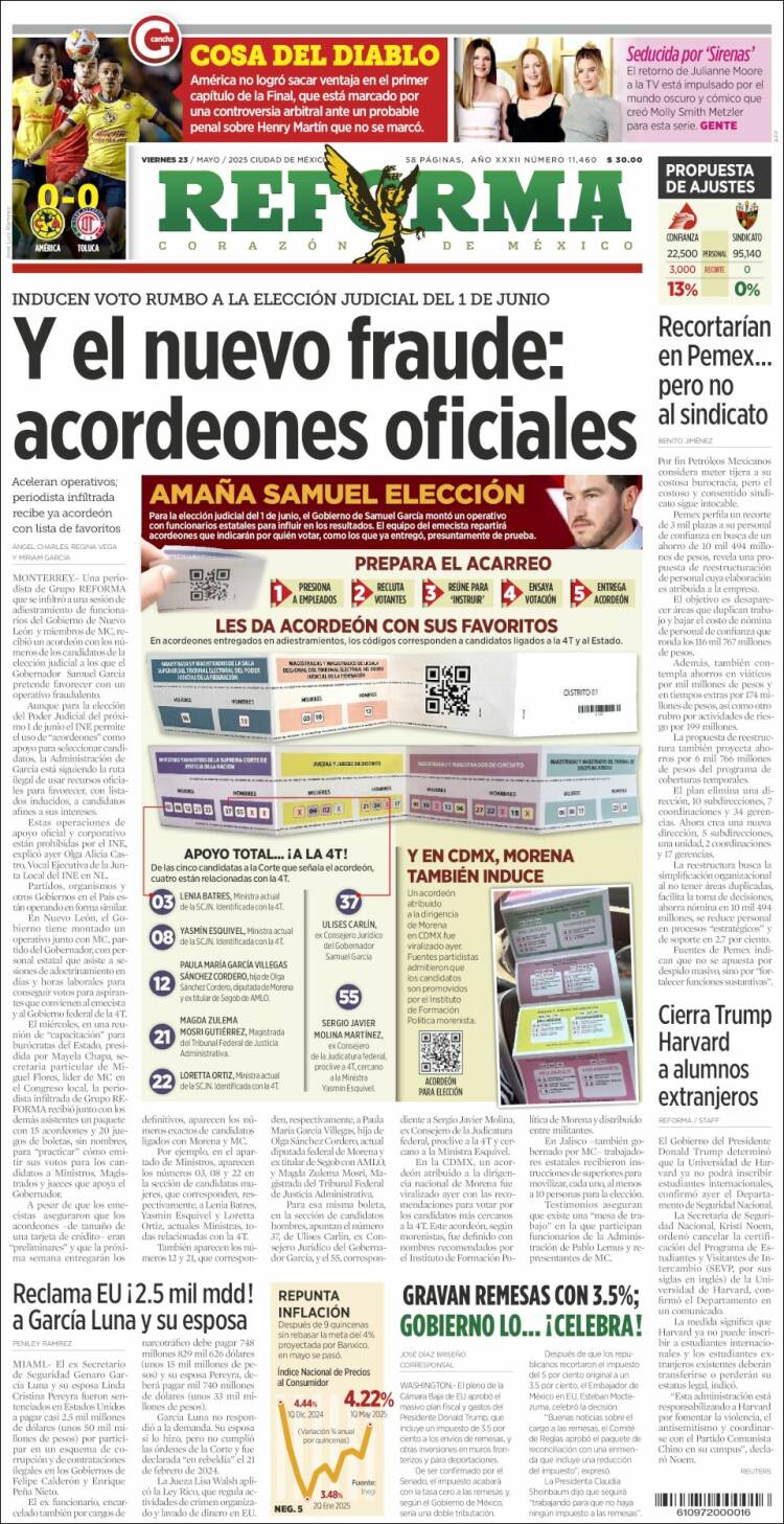 Portada de Reforma (Mexique)