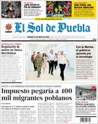 Portada de El Sol de Puebla (Mexique)