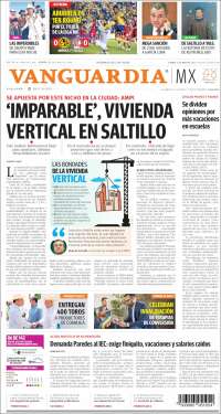 Portada de Vanguardia (Mexique)