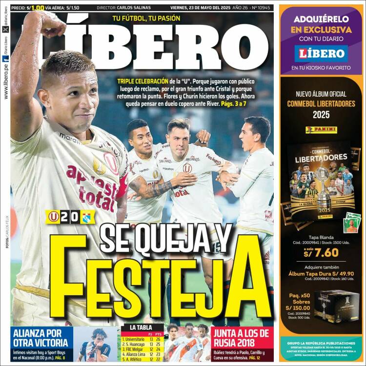 Portada de Líbero (Perú)