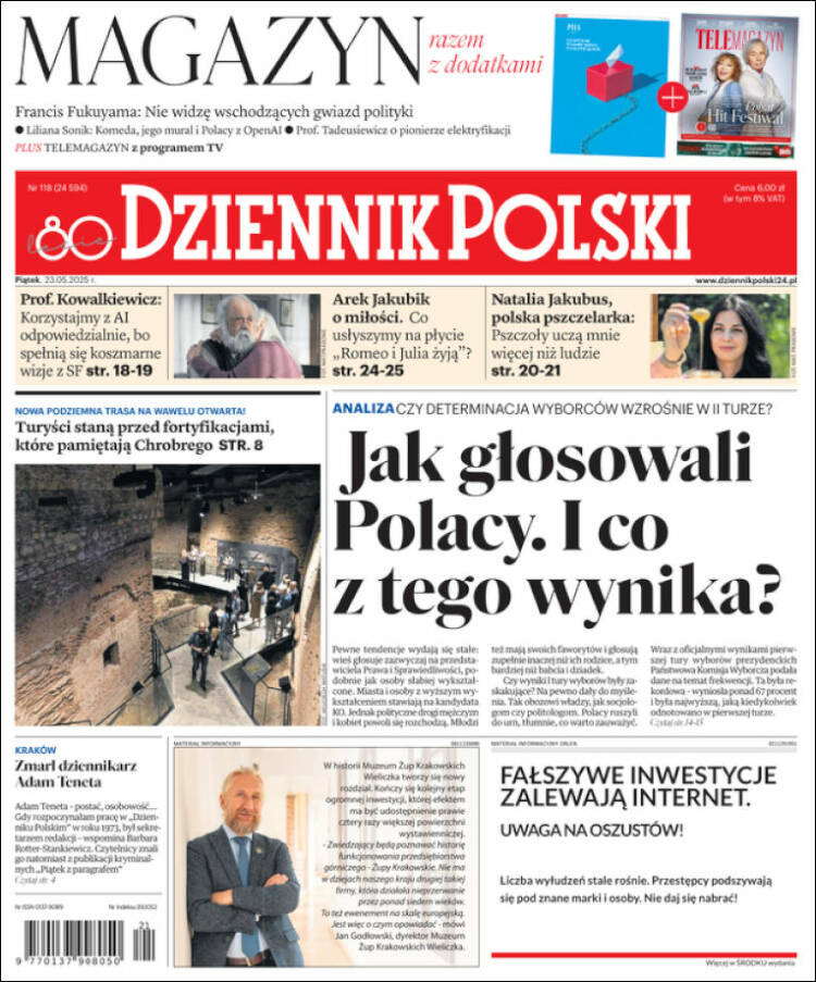 Portada de Dziennik (Pologne)