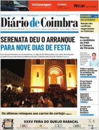 Portada de Diário de Coimbra (Portugal)