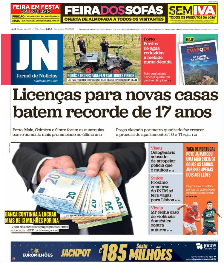 Portada de Jornal de Notícias (Portugal)