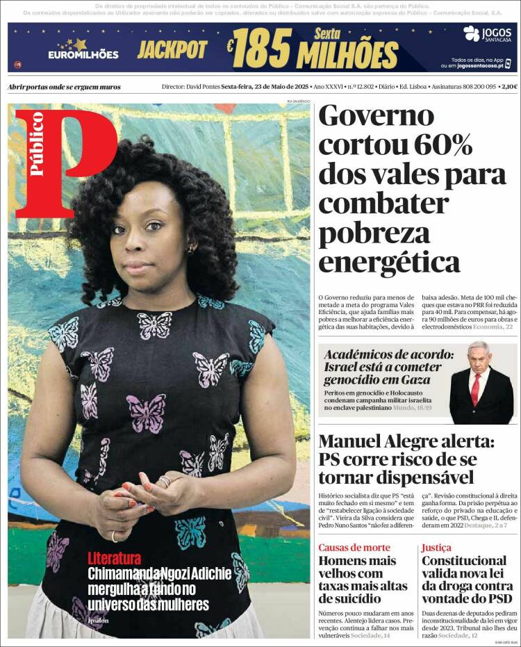 Portada de Público (Portugal)