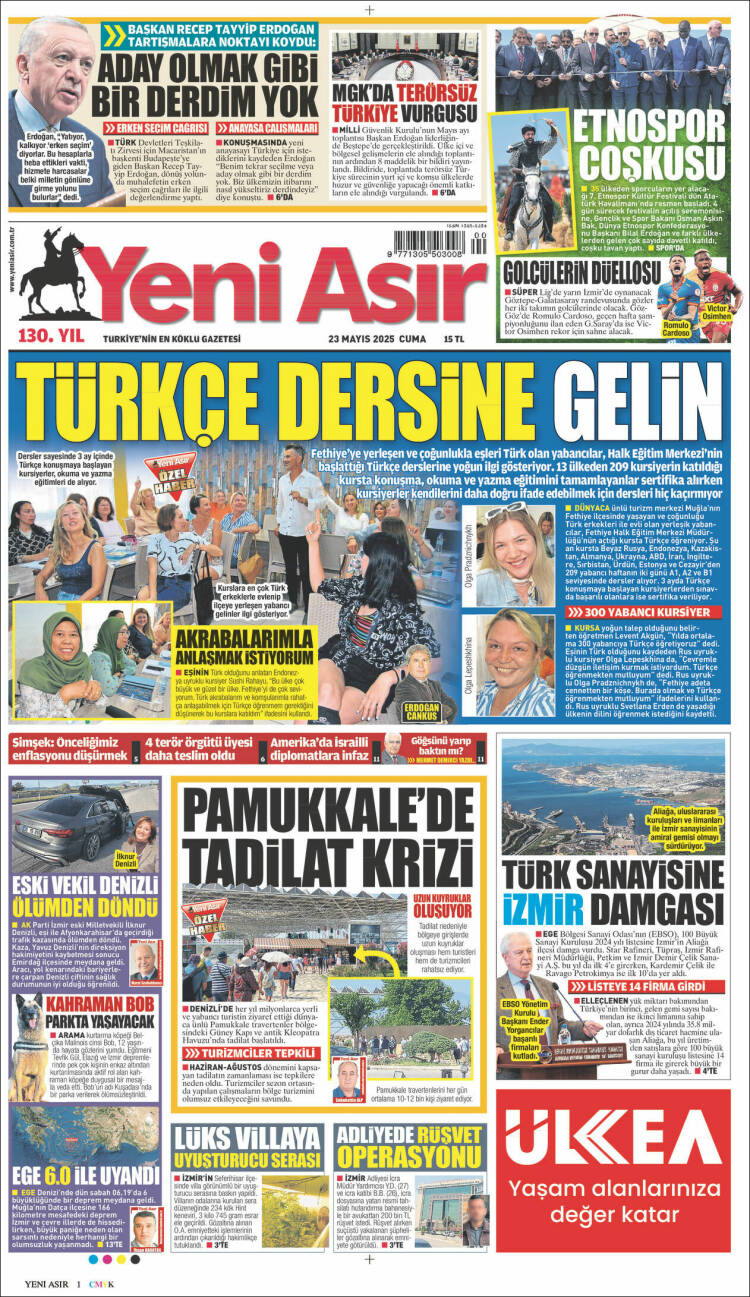 Portada de Yeni Asır (Turkey)