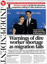 Portada de The Independent (Royaume-Uni)