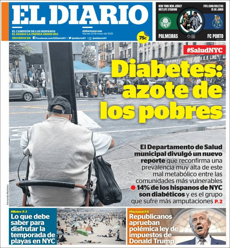 Portada de El Diario NY (USA)