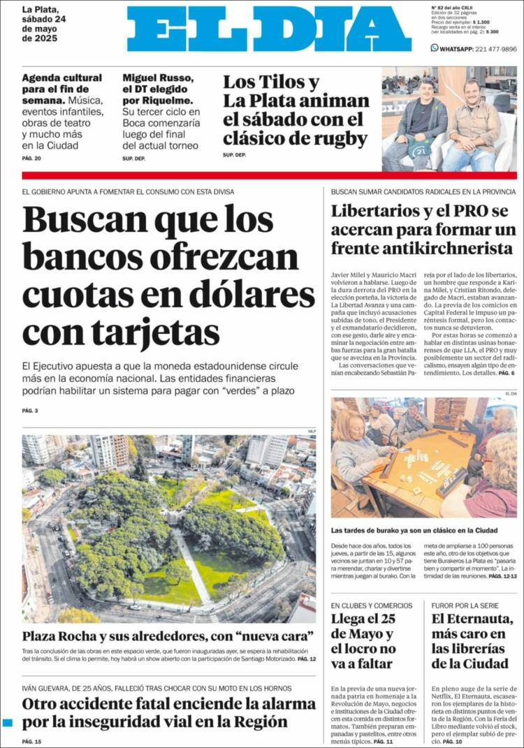 Portada de El Día de la Plata (Argentina)