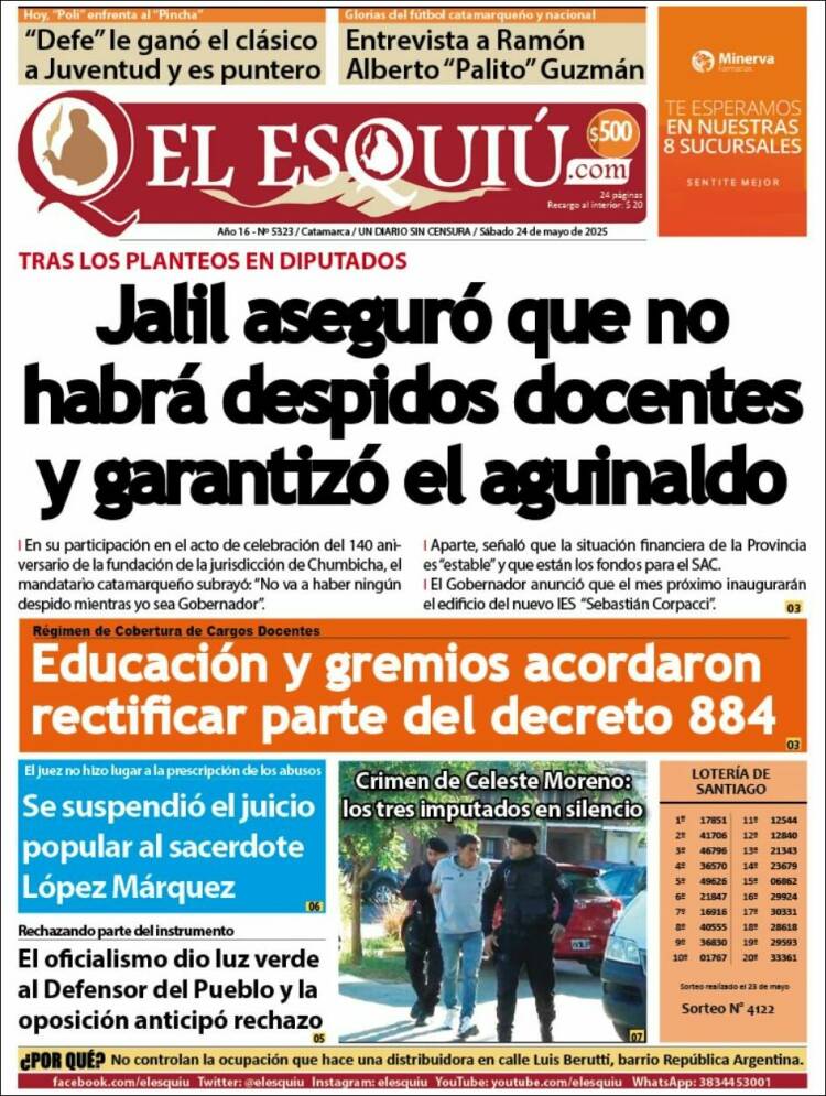 Portada de El Esquiu (Argentina)