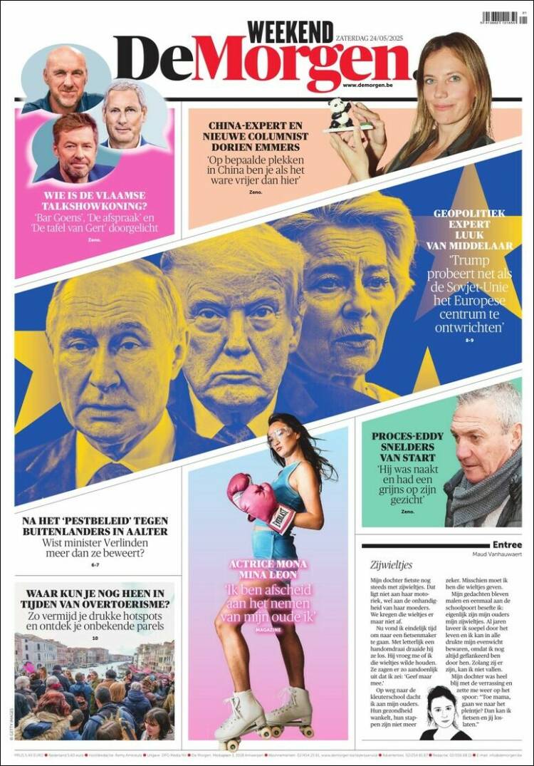 Portada de De Morgen (B&eacute;lgica)