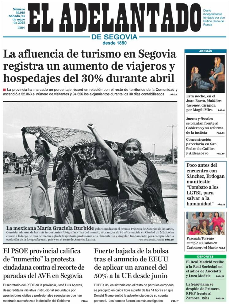 Portada de El Adelantado de Segovia (España)