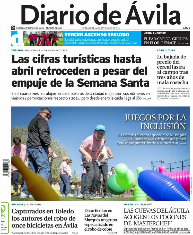 Portada de Diario de Ávila (España)