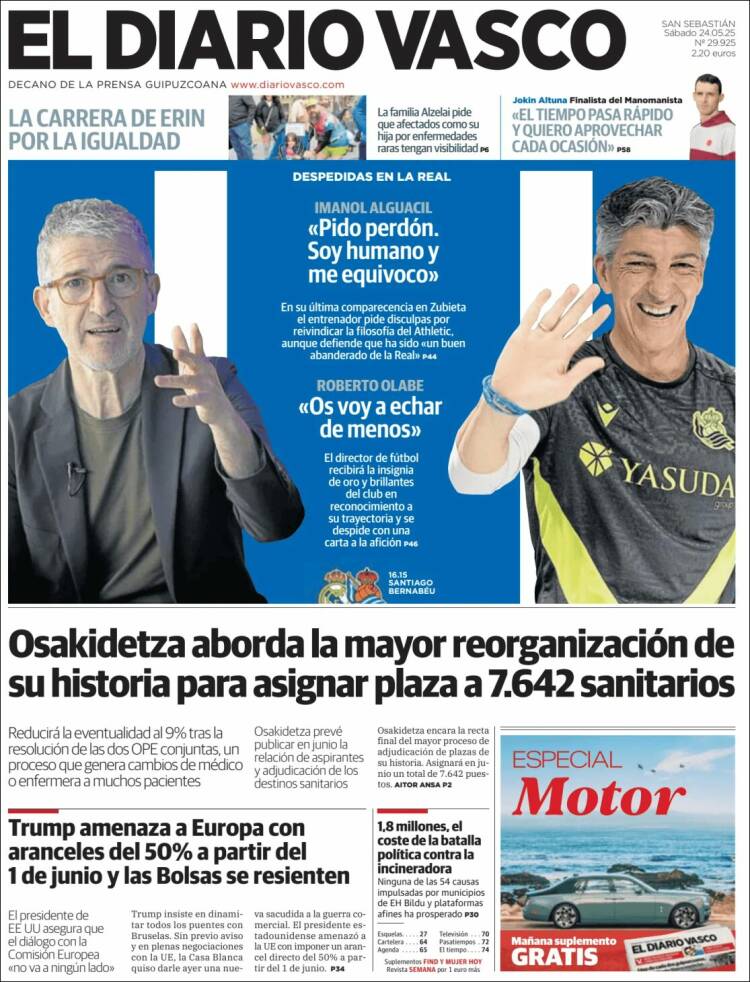 Portada de Diario Vasco (España)