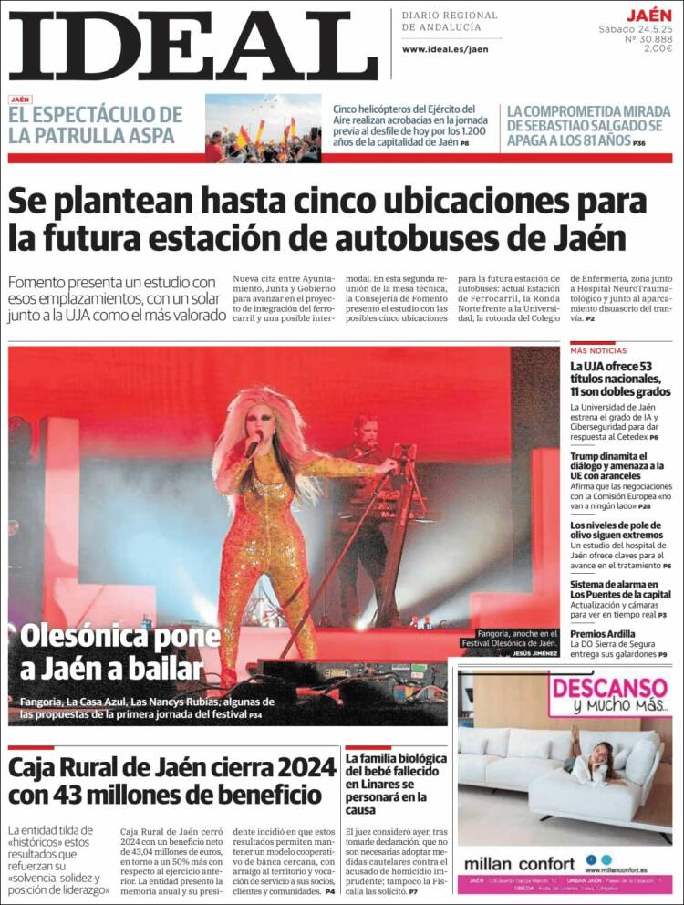 Portada de El Ideal de Jaén (España)