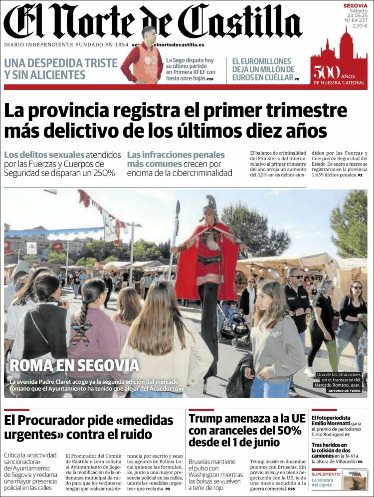 Portada de Norte de Castilla - Segovia (España)