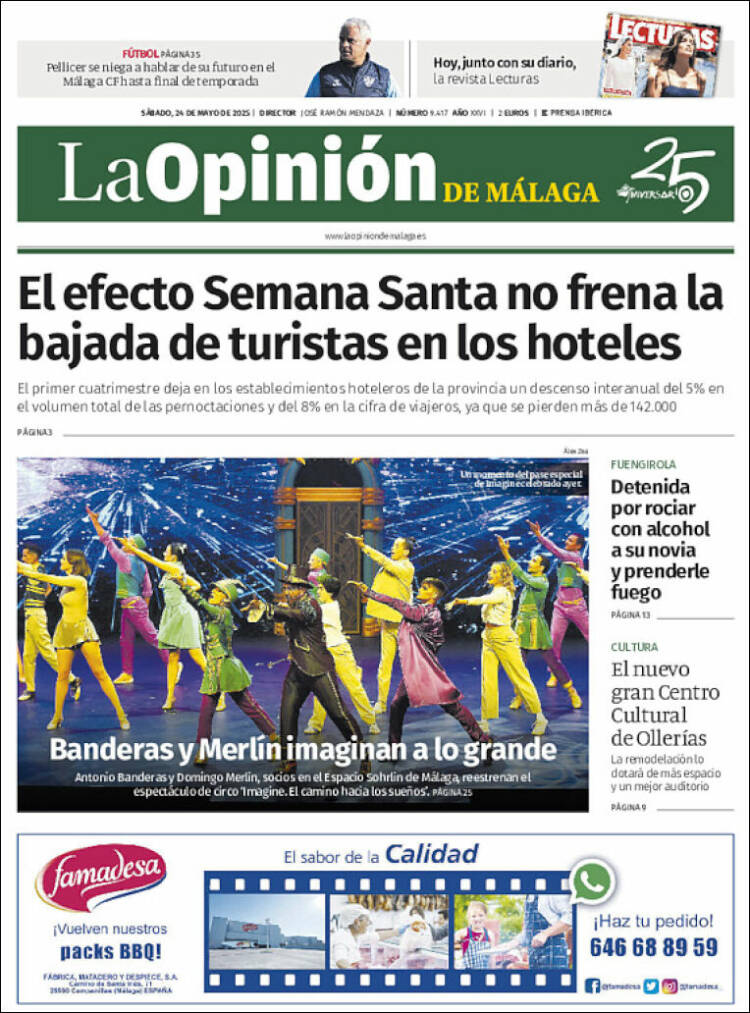 Portada de La Opinión de Málaga (España)