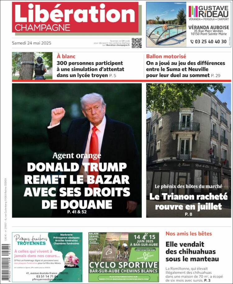 Portada de Libération Champagne (Francia)